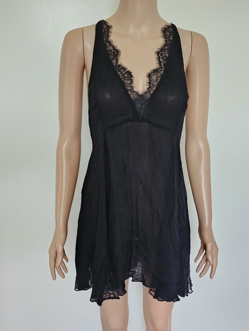 Free People Intimately Lace Babydoll Slip Dress Tunic